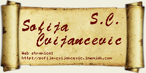 Sofija Cvijančević vizit kartica